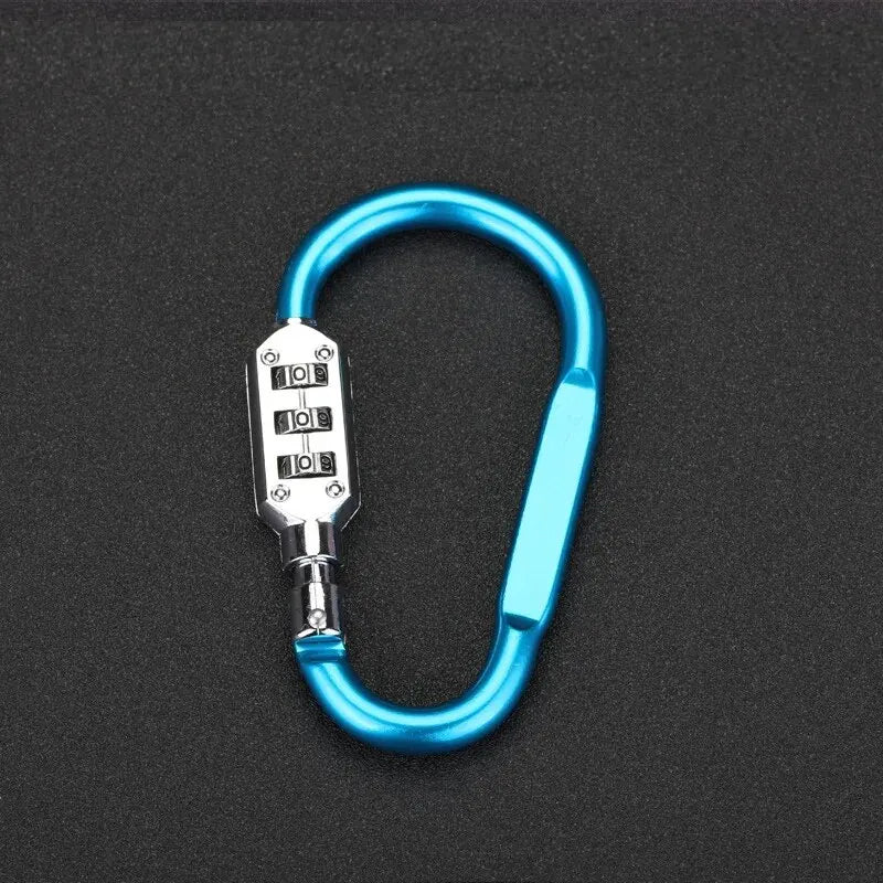 Aluminum Alloy D-Type Backpack Lock | Waterproof & Anti-Theft Combination Padlock | Helmet & Basket Buckle Hook