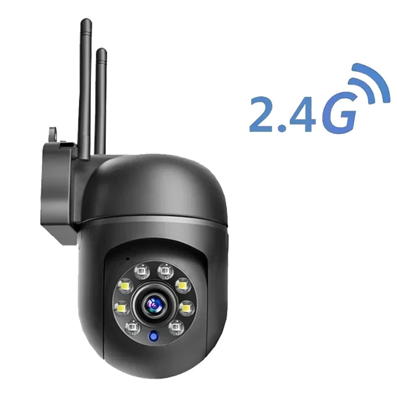 WiFi 2.4G 2K PTZ Security Camera with Two-Way Audio, Move-to-Follow, Outdoor Surveillance for Smart Homes