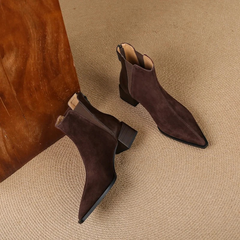 "Elegant Winter Heel Ankle Boots