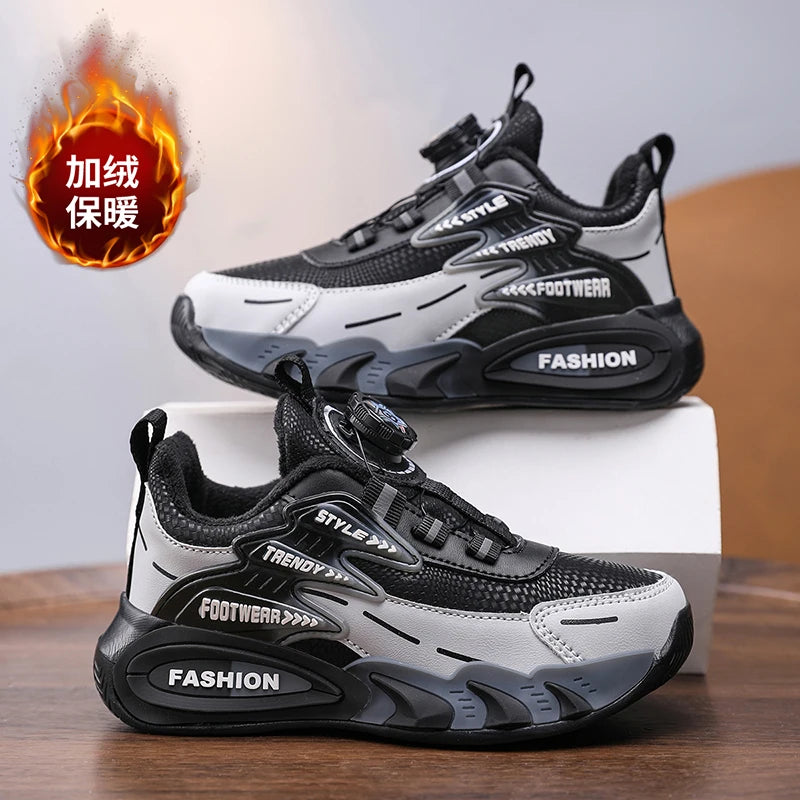 Winter Plush Boys’ Casual Sneakers