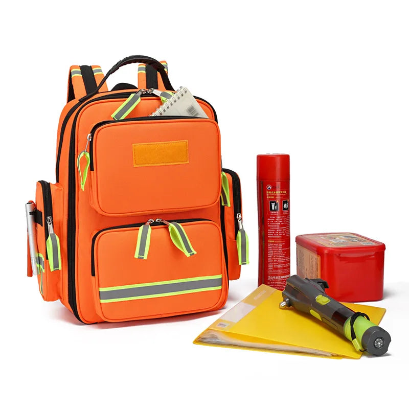 Large Capacity Emergency Rescue First Aid Kit Backpack - Organized Medical Survival Gear for Outdoor Camping & Hiking