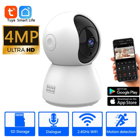 Smart Home 4MP Mini WiFi Camera with Auto Tracking