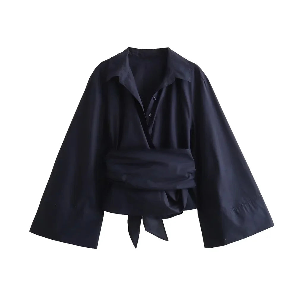 Women’s Bow Tie Double-Breasted Shirt