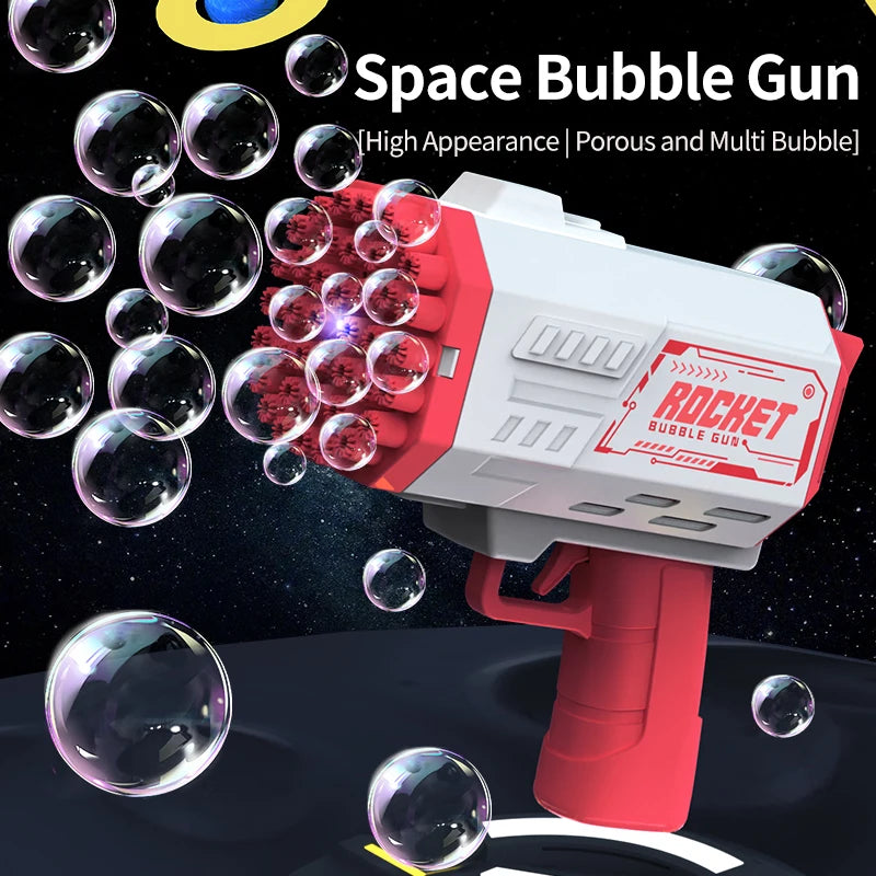 Fun 40-Hole Bubble Blower for Kids – Electric Handheld Toy for Outdoor Play (Requires Batteries & Solution)