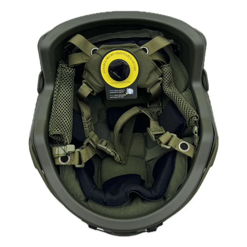 High-Cut Tactical Ballistic Helmet NIJ IIIA Kevlar Helmet with FAST Wendy’s Suspension Pad