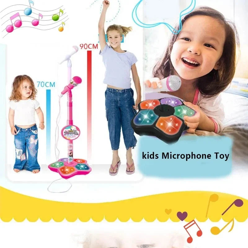Kids Karaoke Microphone with Stand – Music Toy for Boys & Girls, Brain-Training Educational Toy, Perfect Birthday Gift