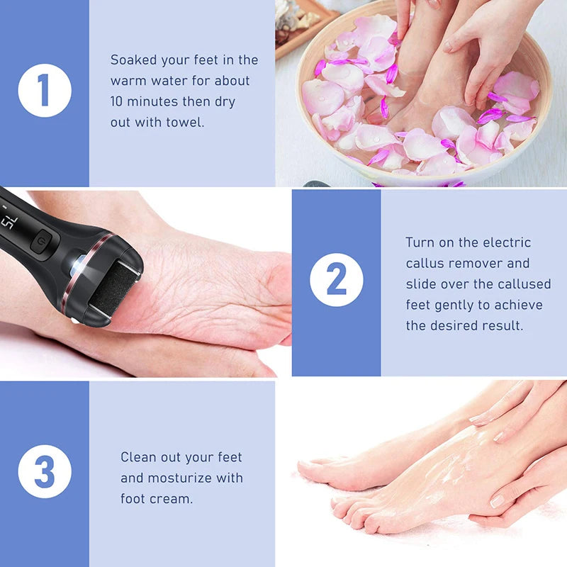 Electric Foot File for Heels – Professional Callus Remover & Pedicure Tool
