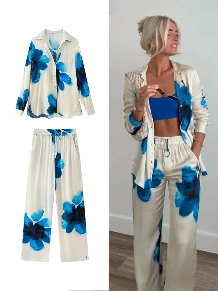 Women’s Vintage Satin Pantsuit