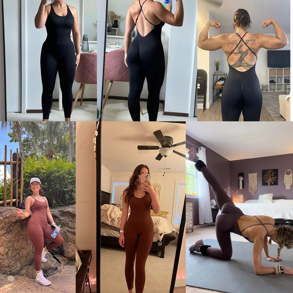 Sexy Backless Sleeveless Jumpsuit – Women's Summer Bodycon Romper for Casual & Streetwear Fashion