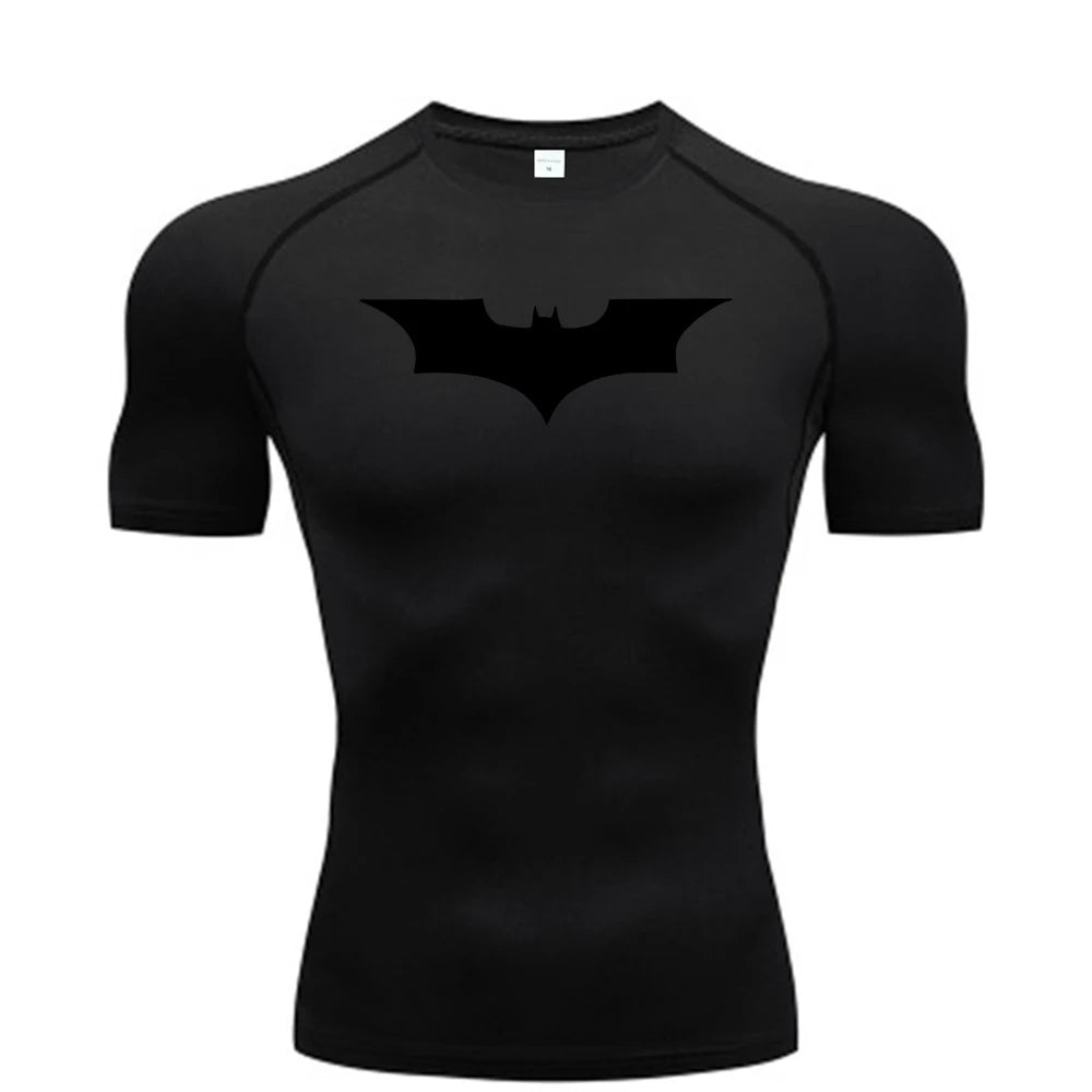 Men’s Bat Print Compression T-Shirt