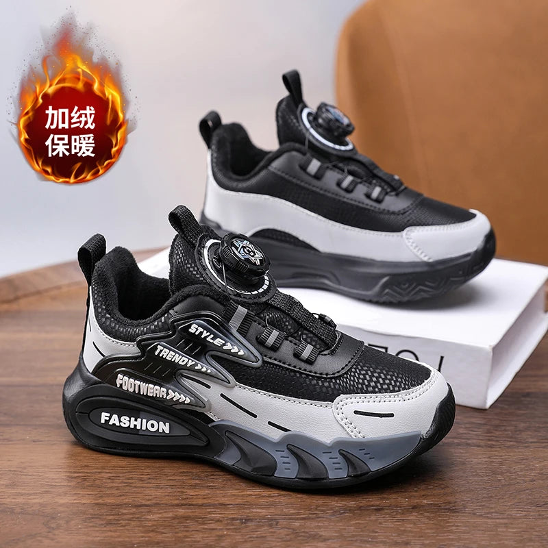 Winter Plush Boys’ Casual Sneakers