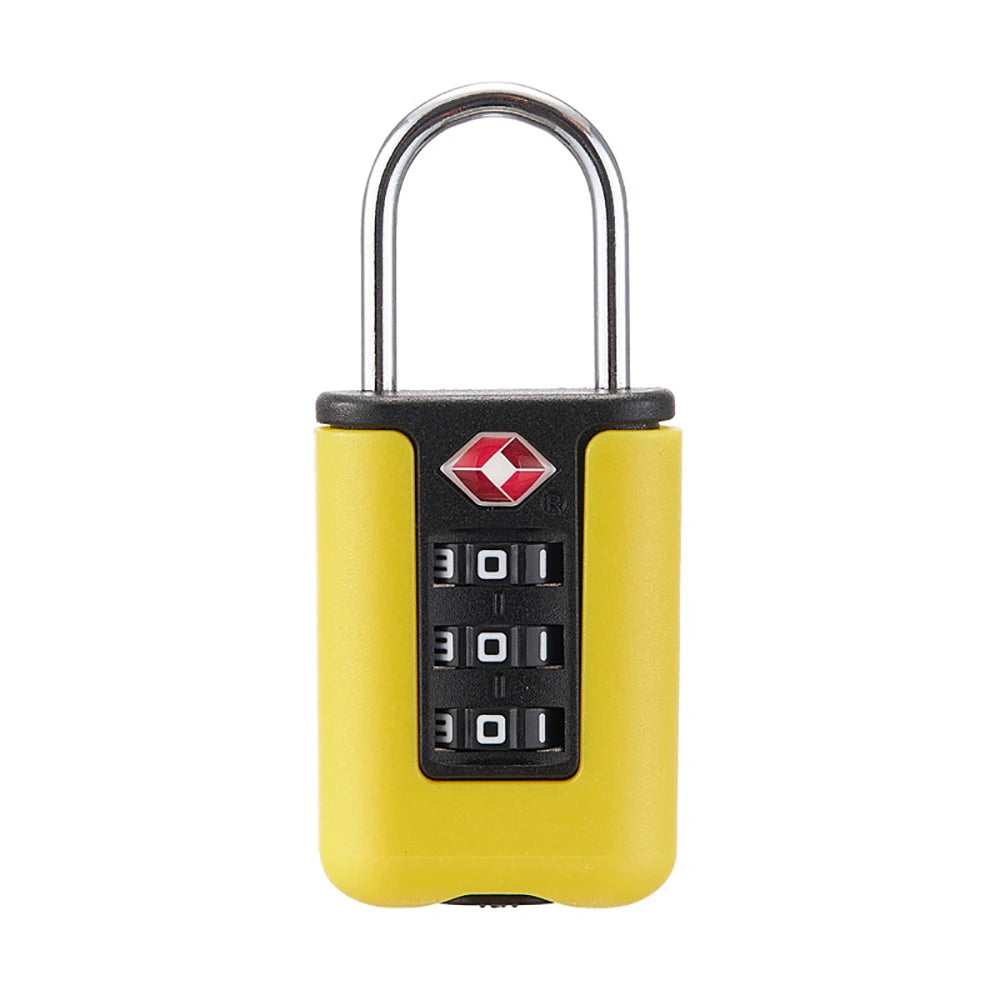 Travel Luggage 3-Digit Combination Lock | Password Changeable | Black Padlock