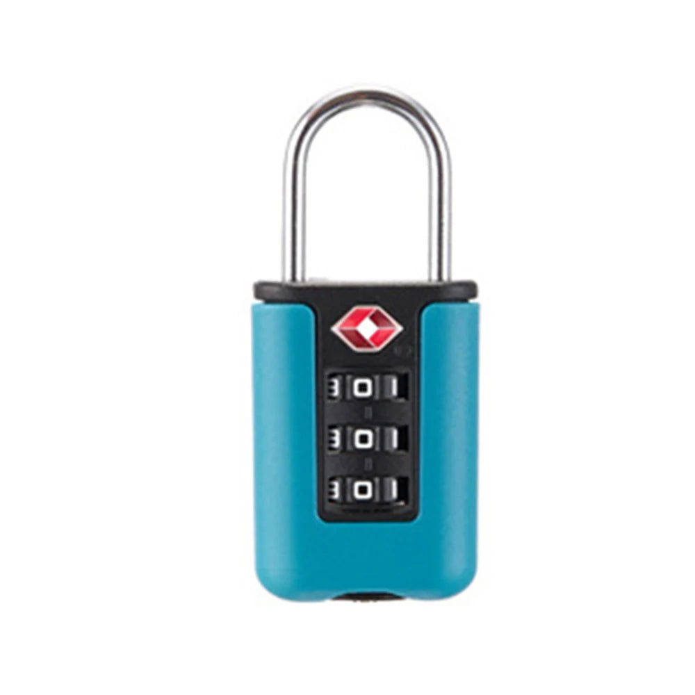 Travel Luggage 3-Digit Combination Lock | Password Changeable | Black Padlock