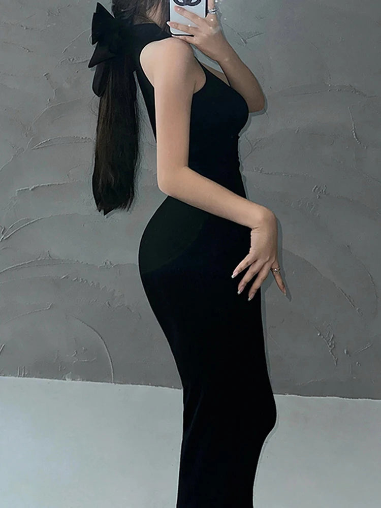 Red Turtleneck Bodycon Dress – Sexy Elastic Midi Party Dress for Women