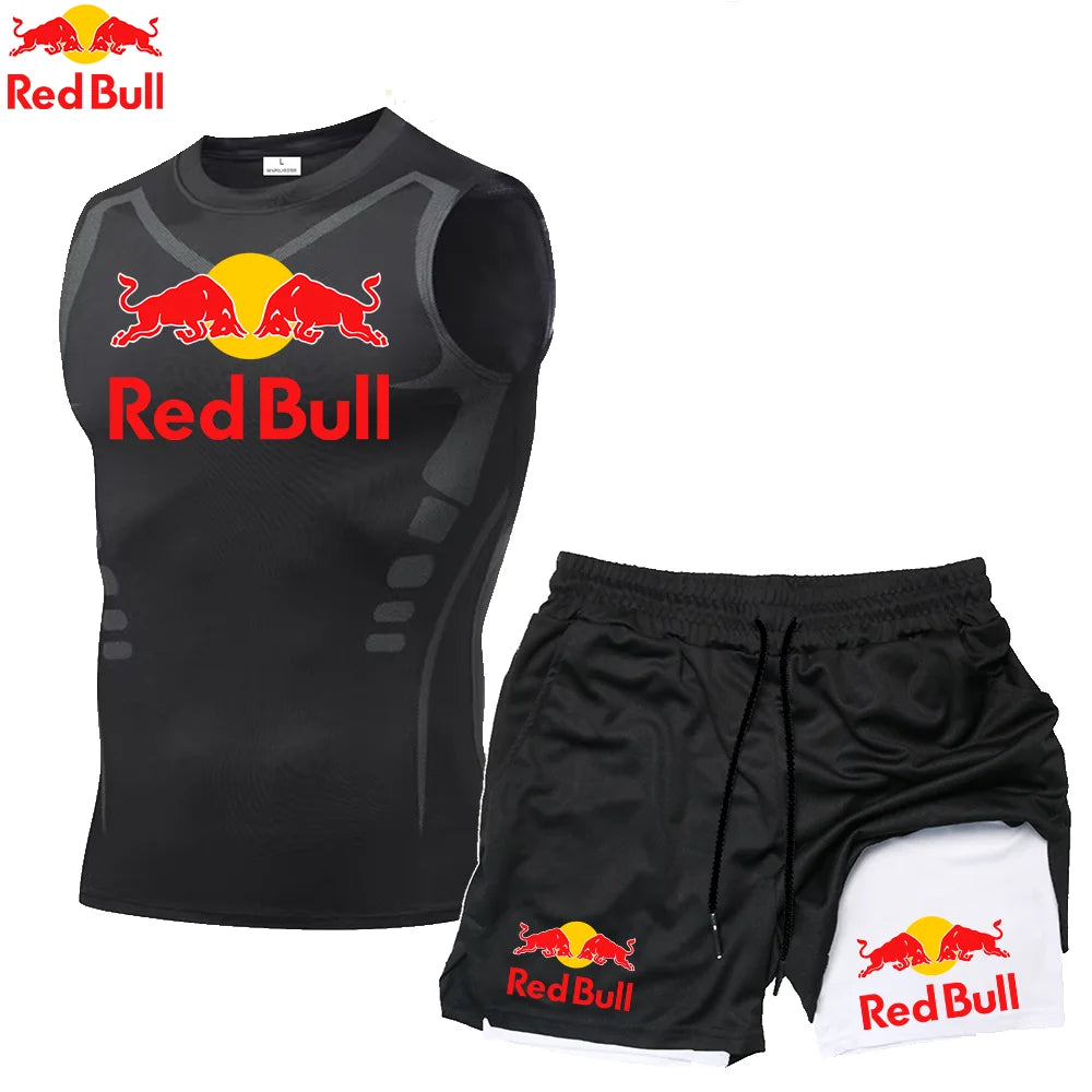 RedBull 2-in-1 Men’s Quick-Dry Gym Set — Shorts & Tank Top