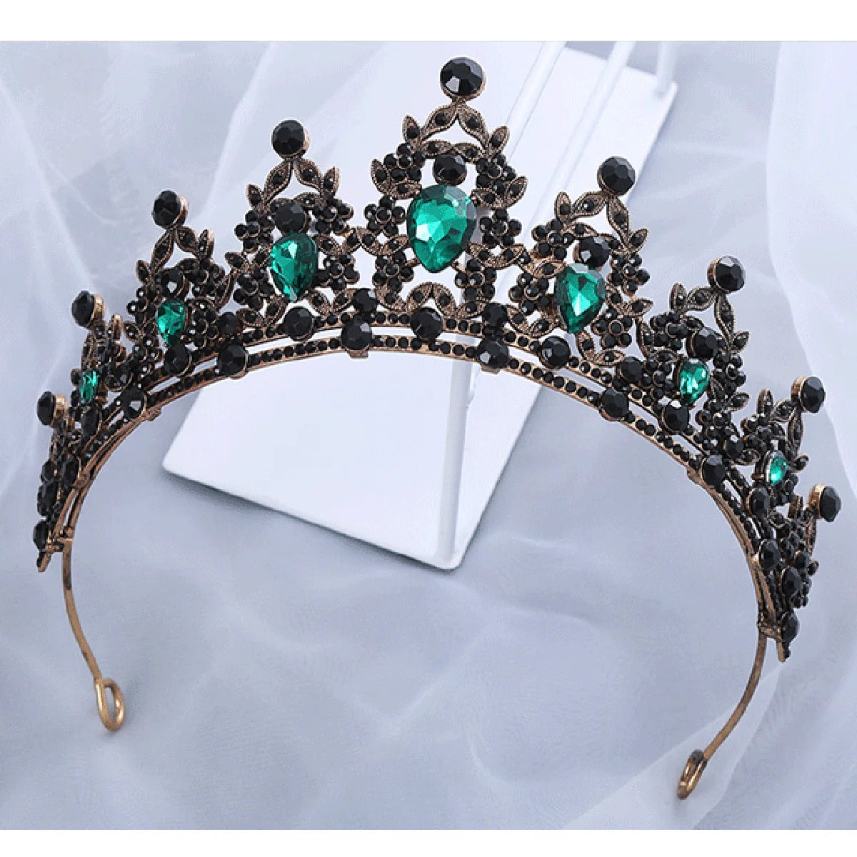 Crystal Bridal Tiara – Silver Wedding Crown Headpiece for Veil & Hair Accessories