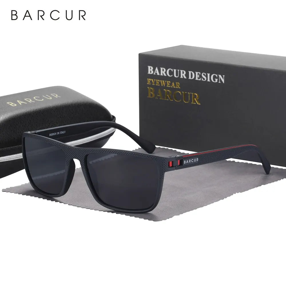 BARCUR UV Protection Polarized Sunglasses – TR90 Lightweight Sports Eyewear for Men & Women
