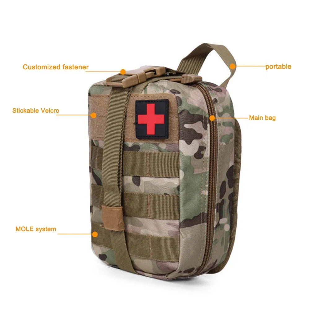 First Aid Kit Tactical Medical EDC Pouch – Outdoor Camping Survival Kit, 1000D Nylon Waist Pack