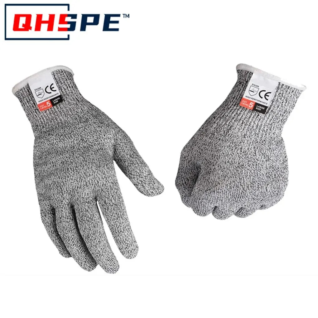 Grade 5 Cut-Resistant Gloves – HPPE Scratch-Resistant Safety Protection for Kitchen & Gardening