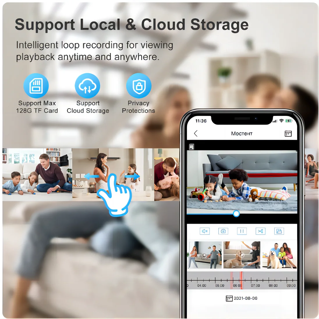 WiFi E27 Bulb Surveillance Camera, 2MP Night Vision Wireless Home Security Camera, Mini CCTV for Baby Monitoring