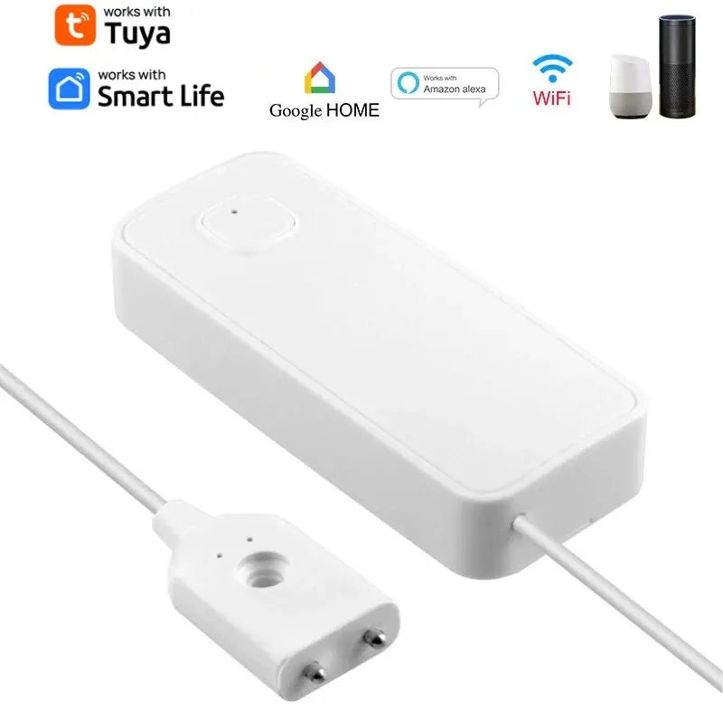 Tuya WiFi Smart Water Leak Sensor – Overflow & Flood Detection with 80dB Alarm and Remote Monitoring