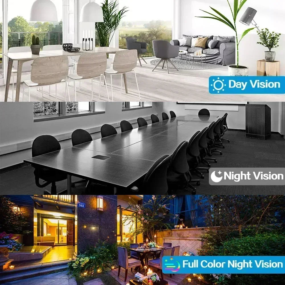 WiFi 2.4G 2K PTZ Security Camera with Two-Way Audio, Move-to-Follow, Outdoor Surveillance for Smart Homes