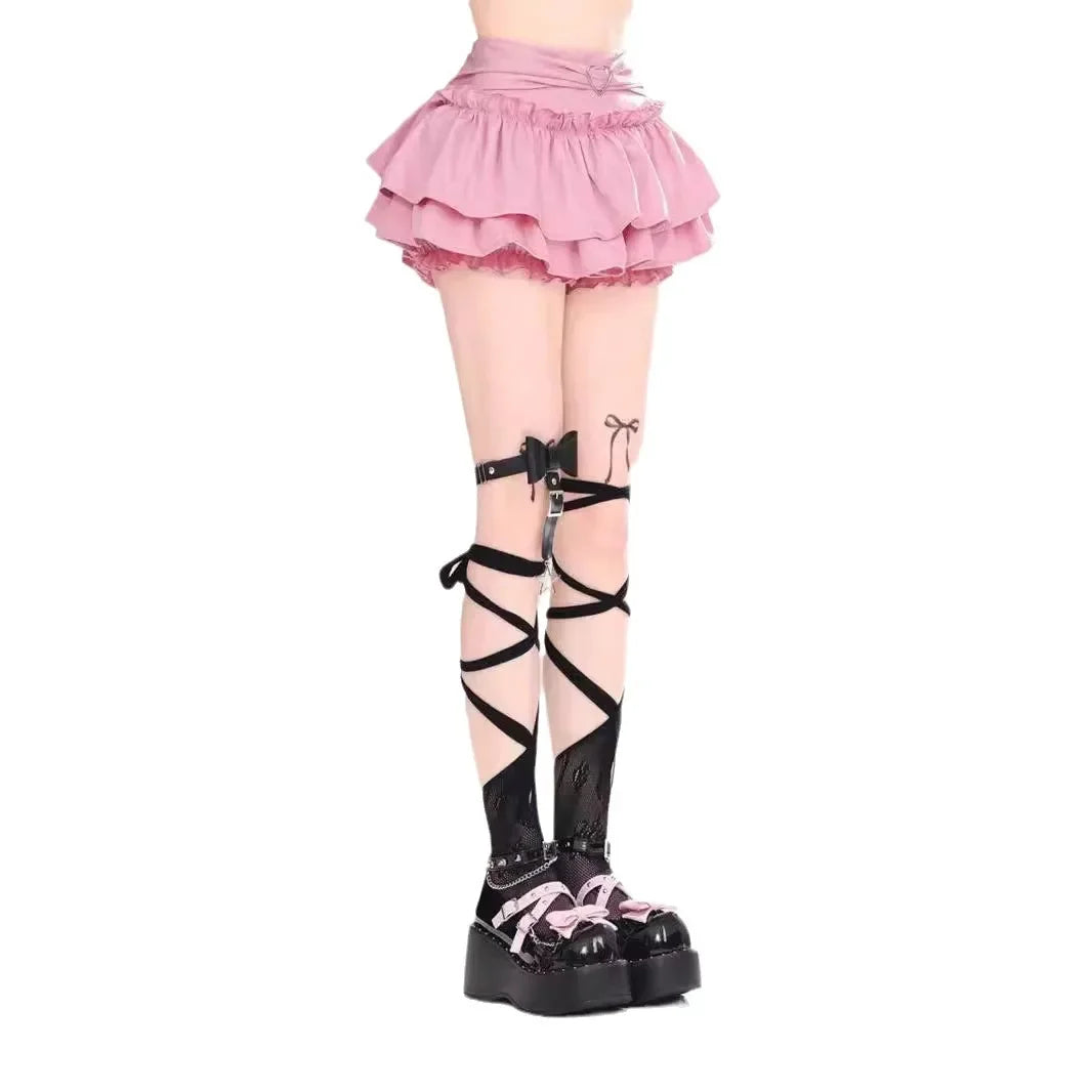 2024 Women’s Pink A-Line Mini Skirt - Slimming Pleated Cake Skirt