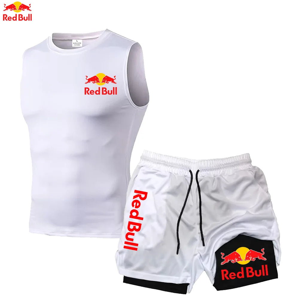RedBull Men’s 2-in-1 Quick-Dry Gym Set — Tank Top & Shorts
