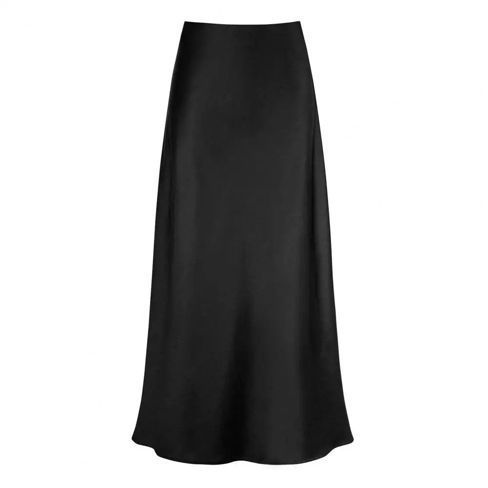 legant High-Waist Satin Fishtail Skirt