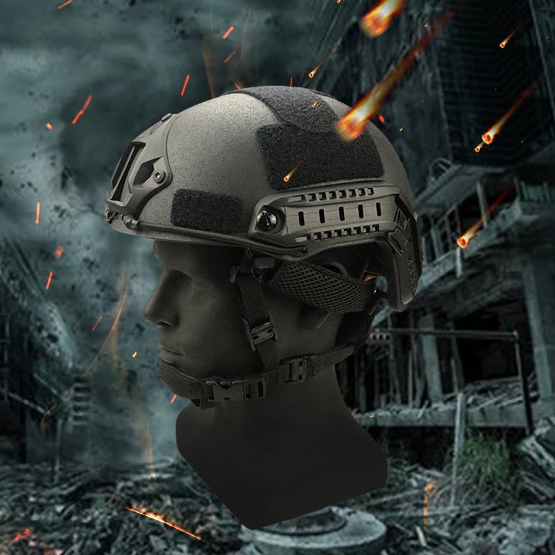 High Cut Tactical Ballistic Helmet with Wendy's Suspension Pad - NIJ IIIA Fast Protective Bulletproof Helmet