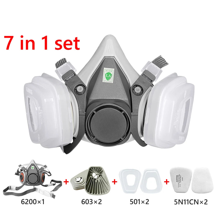 Face Gas Mask with 5N11 Particle Filters 6200