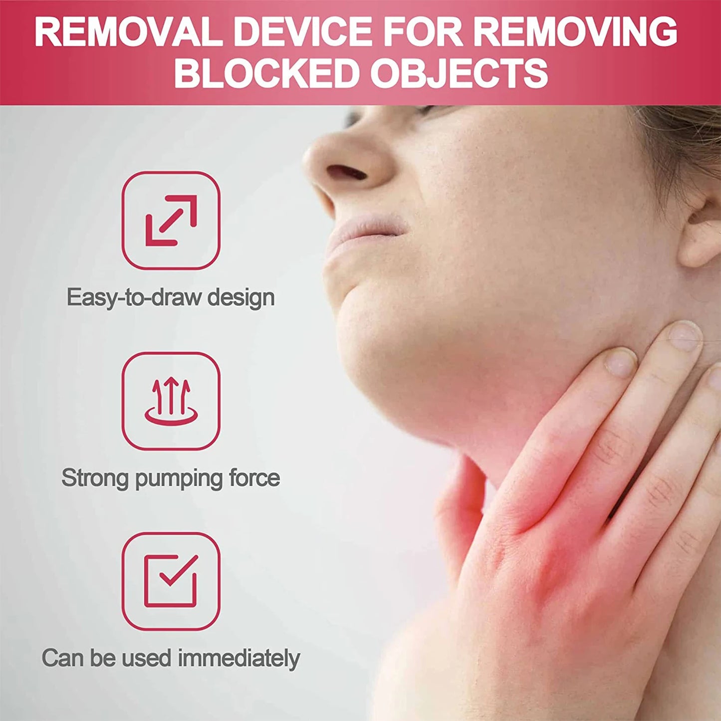 Portable Airway Anti-Choking Assist Device - Life-Saving Suction Tool for Kids and Adults