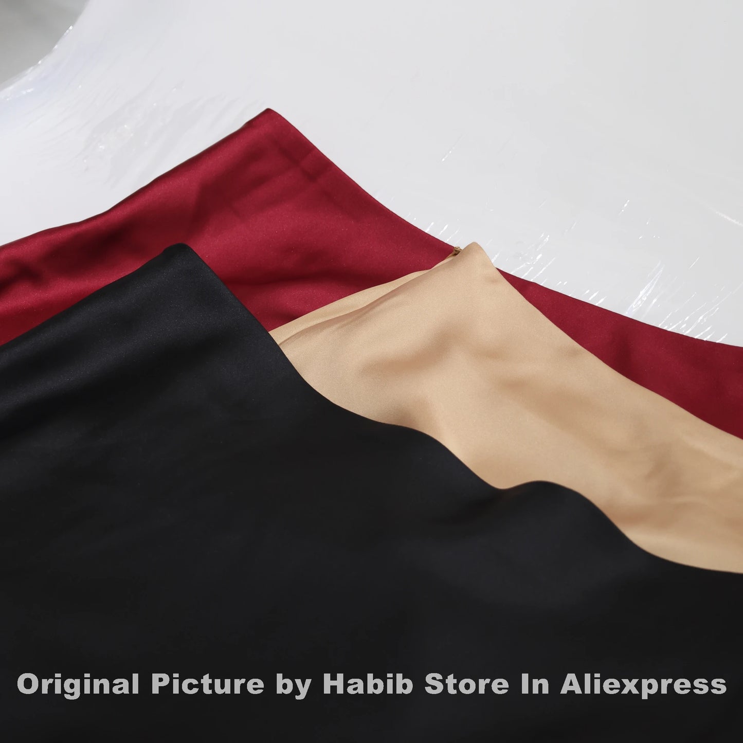 Elegant High-Waist Satin Skirt – Women's Korean Style A-Line Pencil Skirt for Office & Casual Wear