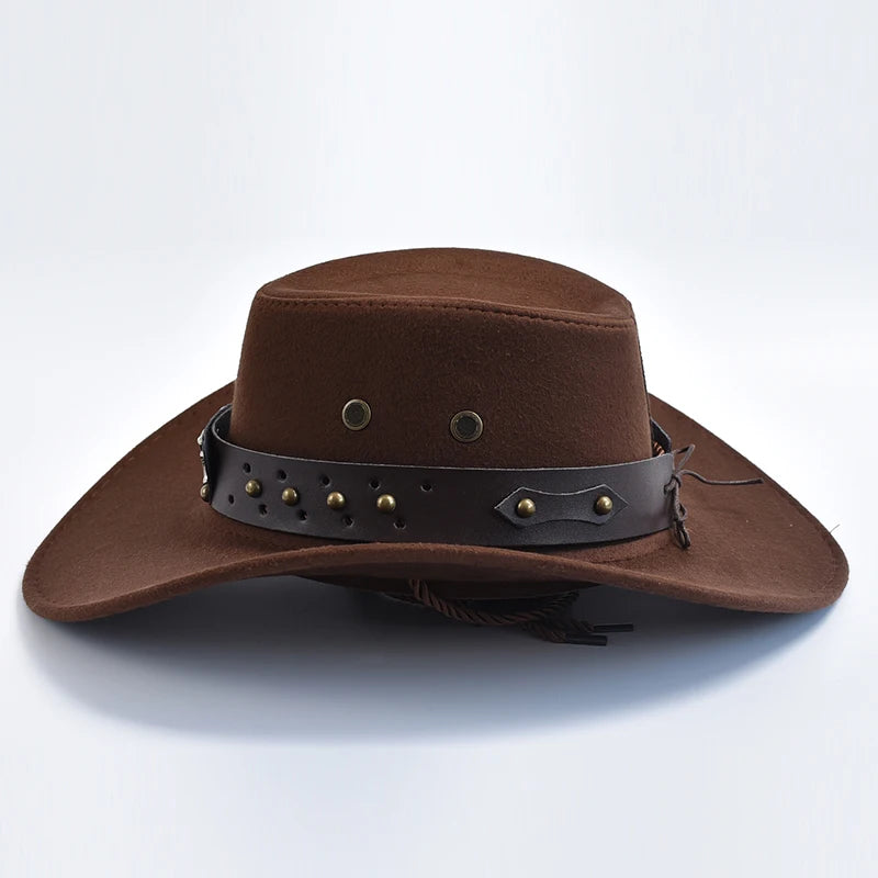 Unisex Casual Polyester Cowboy Hat for All Seasons – Travel and Outdoor Accessory