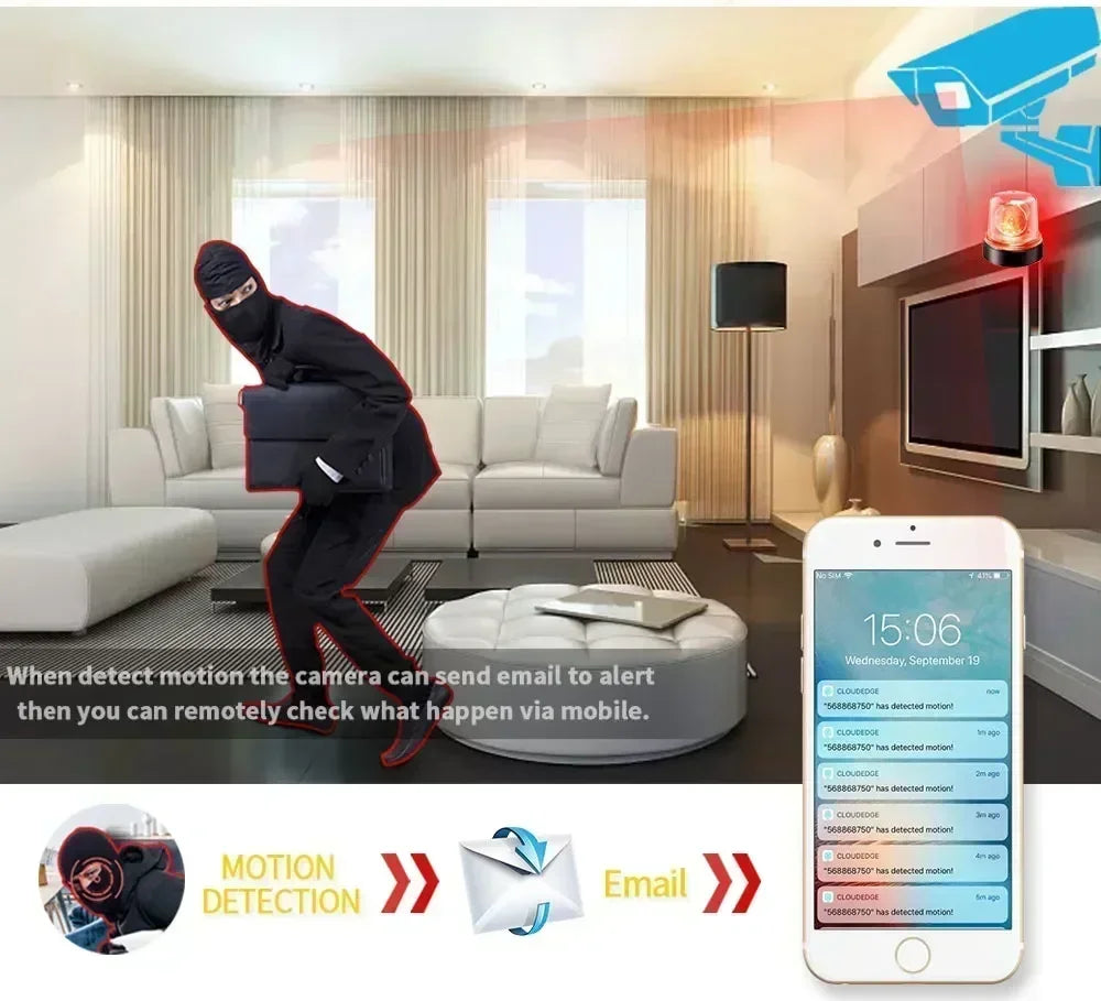 WiFi 2.4G 2K PTZ Security Camera with Two-Way Audio, Move-to-Follow, Outdoor Surveillance for Smart Homes