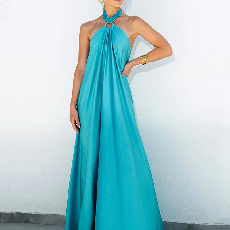 Women’s Backless A-Line Long Dress