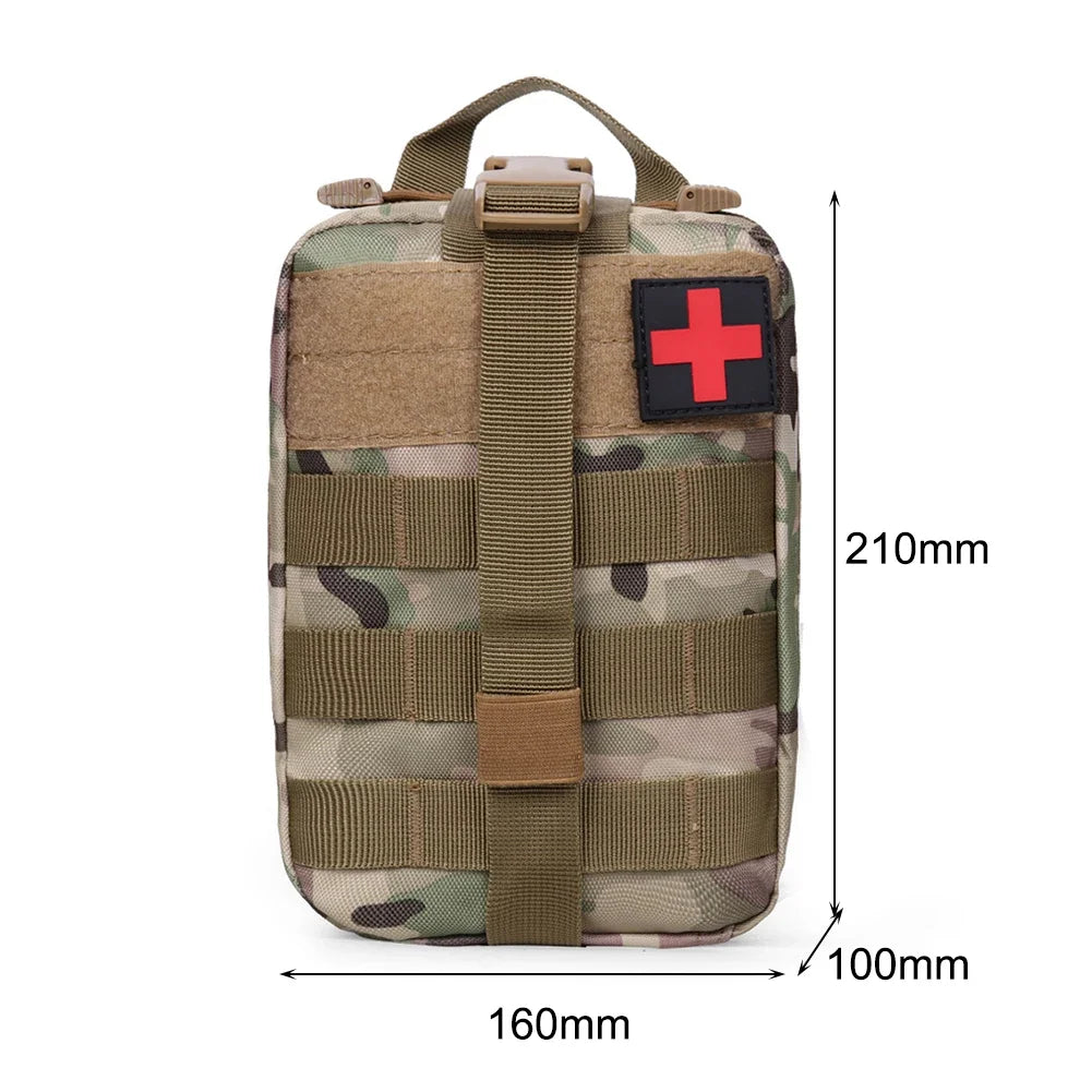 First Aid Kit Tactical Medical EDC Pouch – Outdoor Camping Survival Kit, 1000D Nylon Waist Pack
