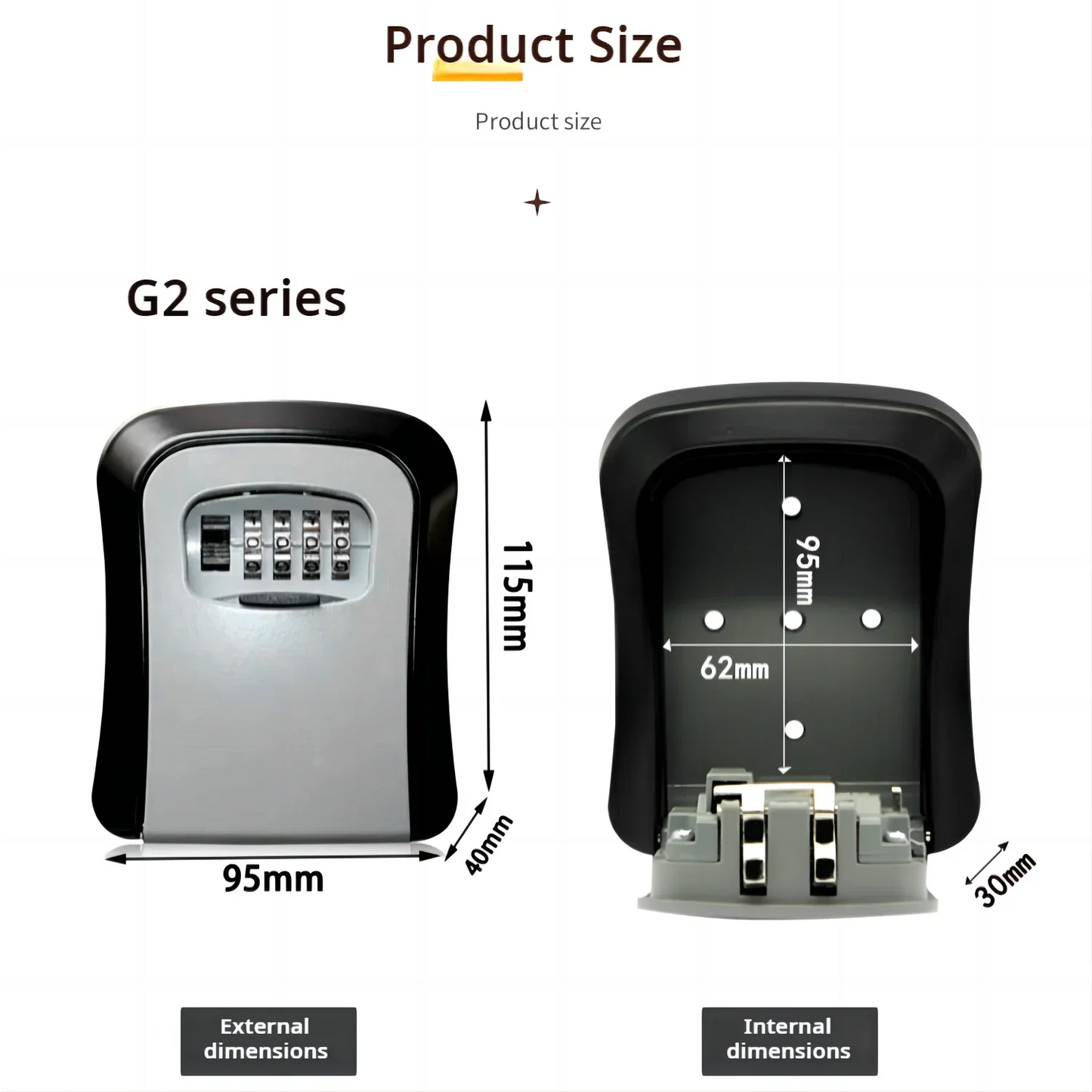 Key Keeper Combination Lock – Wall-Mounted Waterproof 4-Digit Password Storage Box for Home or Office
