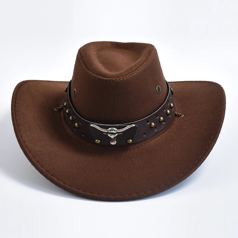 Unisex Casual Polyester Cowboy Hat for All Seasons – Travel and Outdoor Accessory