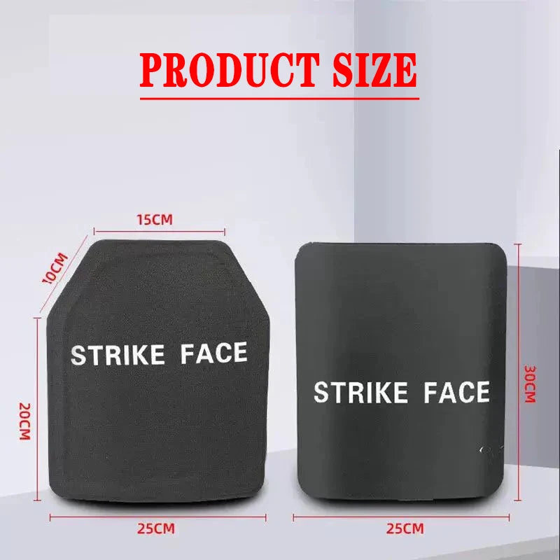 NIJ IIIA Polyethylene PE Lightweight Bulletproof Plate – Plug-in Composite Steel Tactical Vest Insert 10 x 12