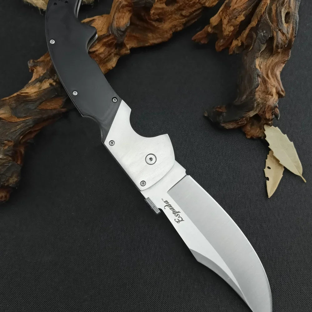 EdgeMaster CD 62NCX Multi-Purpose Folding Knife – 8Cr13Mov Blade with G10 Handle for Camping, BBQ & Kitchen Use