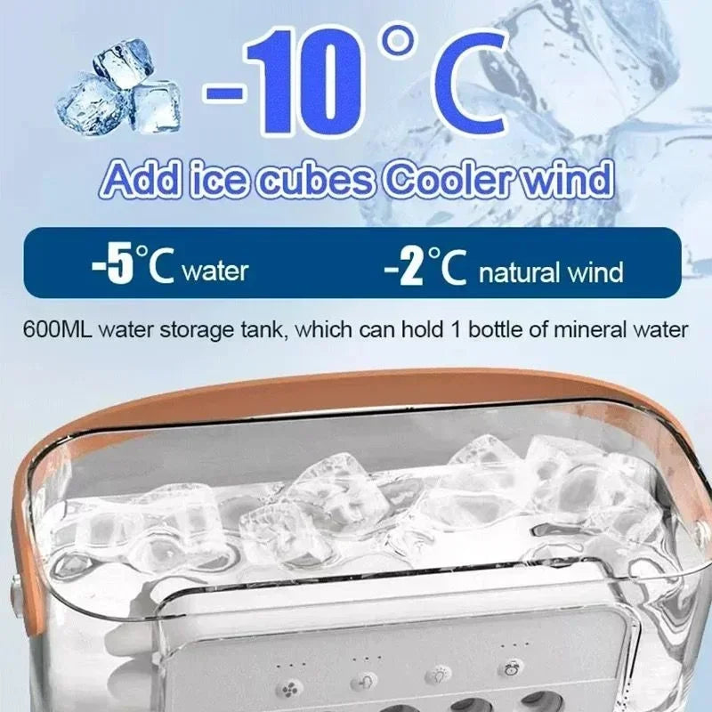 3-in-1 Portable Air Cooler – Fan, Humidifier & LED Night Light for Home, Compact Air Conditioner for Cooling & Air Adjustment