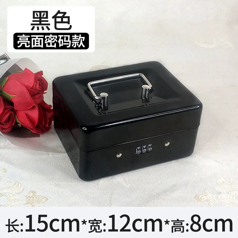 Portable Mini Key Safe – Lockable Steel Piggy Bank for Cash & Coin Storage
