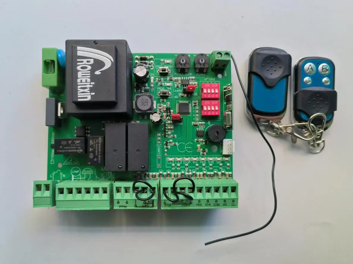 Universal Gate Motor Controller – 220V AC Circuit Board for Sliding Gate Opener (433.92MHz)