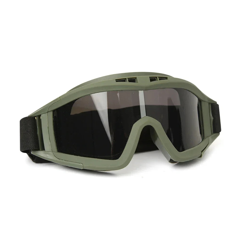 Military Tactical Goggles with Multiple Lenses - Adjustable Outdoor Eyewear