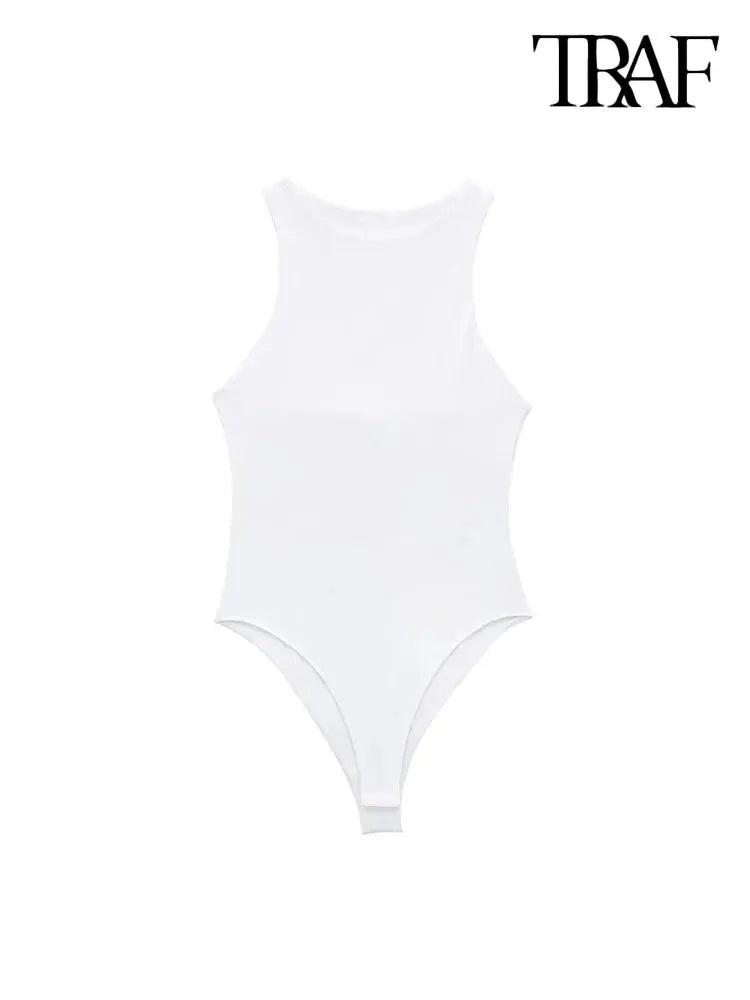 Halter Neck Bodysuit – Sleeveless & Slim Fit