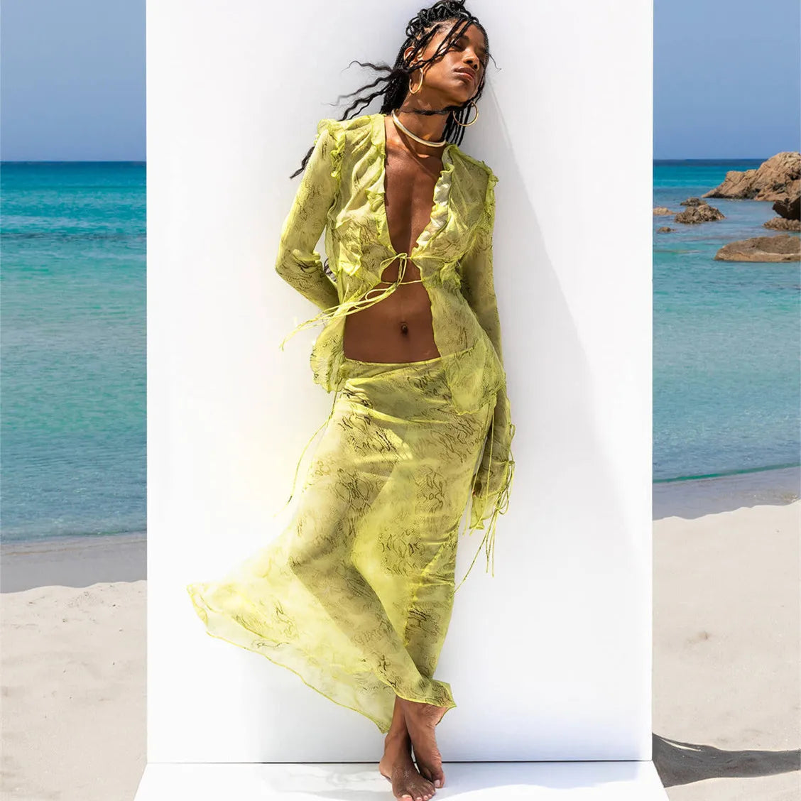 BloomLuxe Floral Skirt Set