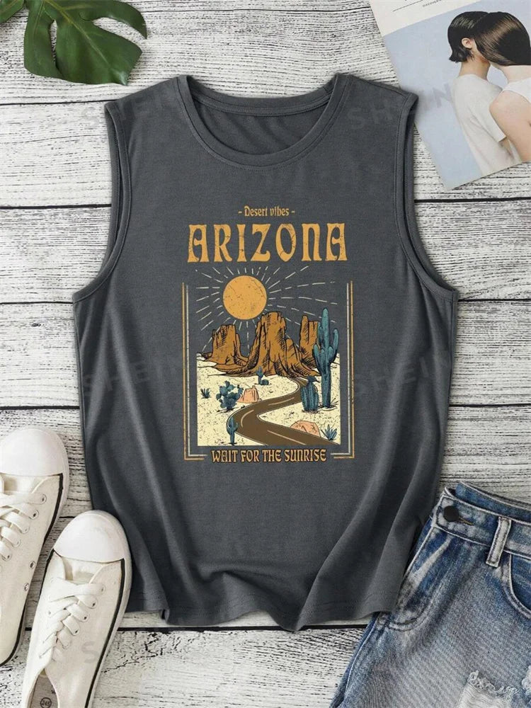 Rock Hip Hop Print Women's Crew Neck Tank Top - Summer Street Fashion