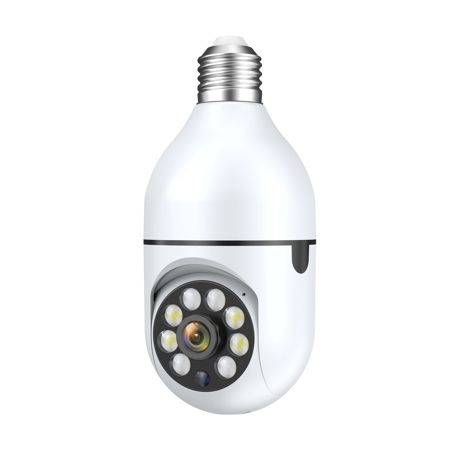 WiFi E27 Bulb Surveillance Camera, 2MP Night Vision Wireless Home Security Camera, Mini CCTV for Baby Monitoring
