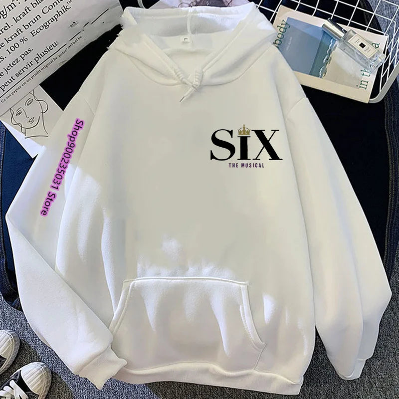 Six The Musical Letter Print Sweatshirt - 2023 Women's Pullover
